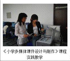 文本框: 《小学多媒体课件设计与制作》课程实践教学